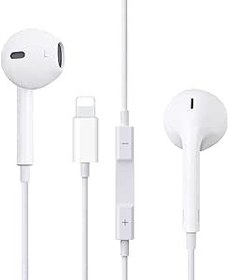 Resim iPhone Kulaklıkları, iPhone için Kulak İçi Kulaklıklar, Dahili Mikrofon ve Ses Kontrollü HiFi Stereo Kablolu Kulaklık, iPhone 13/13Pro/14/14Pro/12/XS/SE/XR/11Pro/7/8Plus ile Uyumlu 