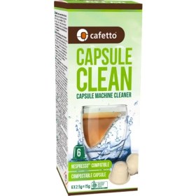 Resim Cafetto Capsule Clean Nespresso Uyumlu Kahve Makinesi Temizleme Kapsülü 6'lı Paket - Doğada Çözünür Biyo-Bazlı 