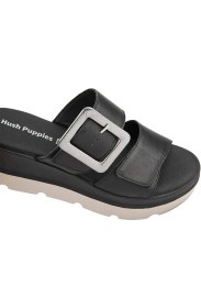 Resim Hush Puppies Effeza 625205 Hakiki Deri Kadın Terlik Siyah 