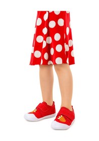 Resim Kiko Kids Strawberry Cırtlı Kız Bebek İlk Adım Panduf Ayakkabı Kırmızı 