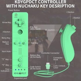 Resim KDYGPDCT 2 Pack Wii Remote with Nunchuck,Wii Controller with Build in Motion Plus and 2 Nunchucks Compatible with Nintendo Wii/Wii U 