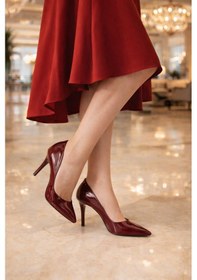 Resim Modaonn Kadın Sivri Burun Stiletto Topuklu Ayakkabı Bordo 