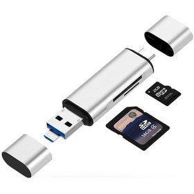 Resim Büro Ev Ofis Cihazları İçin 3hub Usbc-usb Card Reader 