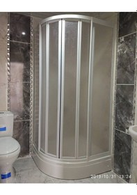 Resim Mika Plastik Camlı Duşakabin + Oval Duşteknesi Nd300 Beyaz 