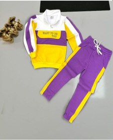 Resim MODAVALS WANT TO BE YOU BASKILI YARIM FERMUAR DETAYLI UNISEX ÇOCUK EŞOFMAN TAKIMI - MOR Mor 