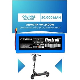 Resim Onvo Rx-04 2400w 52v 20ah Elektrikli Scooter Bataryası Mavi 