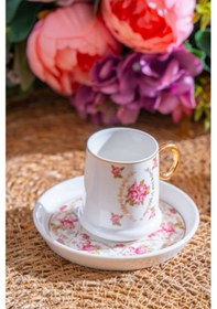 Resim Acar Terra Rosa 12 Parça 6 Kişilik Kahve Fincanı Takımı - 90 Ml Çok Renkli 