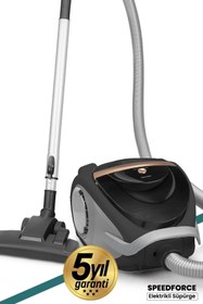 Resim GOLDMASTER SpeedForce Çift Hepa Filtreli 2.5 L Geniş Hazneli Toz Torbasız 5 Yıl Garantili Elektrikli Süpürge 