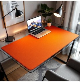Resim Mouse Pad Turuncu Masa Matı 80x360cm Suni Deri Desk Mat Premium 80 Cm 360 Cm 