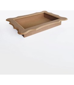 Resim Boyanabilir Cam Takılabilir 45 cm Dikdörtgen Figürlü Tepsi, Dekorasyon Panosu 