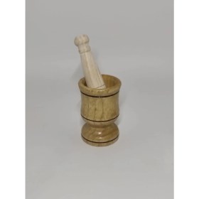 Resim Ramdet Ahşap Havan 9-6 cm Ahşap Tokmaklı Ezici Kahve Sarımsak Patlıcak Leblebi Dövücü Ezici 