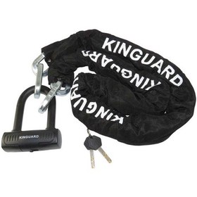 Resim Kinguard 10 X 1500 Mm Bisiklet Motosiklet Zincir Kilit Siyah 