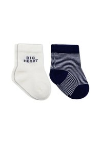 Resim Bistyle Big Heart Penye Soket Çorap 2'li Bs10117 Lacivert Lacivert 