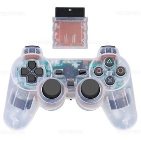 Resim Kablosuz Denetleyici Joypad Ps2 Oyun Konsolu Bluetooth Mando Jogos Manette White 