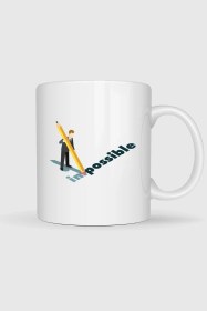 Resim İmpossible - İmkansız Tasarımlı Kupa Bardak Beyaz 