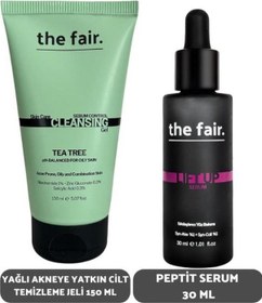 Resim the fair. Sebum Kontrol Yağlı Ciltler İçin Yüz Temizleme Jeli 150 ML + Lift-Up Sıkılaştırıcı Peptid Serum 30 ML 