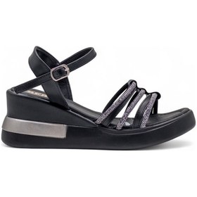 Resim Berk Poli Taban Taşlı Kadın Sandalet Siyah 