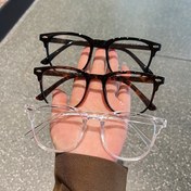 Resim 3 Çift Kadın Oval Pirinç Tırnak Kolej Tarzı Rahat Klasik Moda Anti-Mavi Işık Düz Aynalar Günlük Kullanım İçin Uygun 