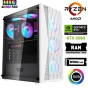 Resim Xaser XSR1206 R7-5700X 32 GB 1 TB M.2 NVMe SSD 8 GB RTX5060 Free Dos Masaüstü Oyuncu Bilgisayarı 