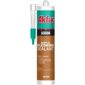 Resim Akfix AS606 Silikonize Akrilik Mastik 500 gr Altın Meşe 