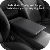 Resim COFIT Tesla Model Y 2025-2026 & Model 3 Highland 2024-2025 İçin Merkezi Konsol Kol Dayama Kapağı - Tesla Logo Tasarımı, İnsan Mühendisliği ile Konfor, Hassas Düğme Ayaraları, Dayanıklı ve Temizlemesi Kolay Malzeme, Tesla Arabalara Uyumlu (Model 3/Y/Juniper/Highland ile Tam Uyum) - Zarif Siyah Gösterge Paneli Alternatifi, Pürüzsüz Dokulu, İleri Tutuş Performanslı, Doğru Pedal Delikleri ile Alan Kazandırıcı Tasarım 