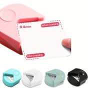 Resim 1 Adet R4 Köşe Yuvarlatıcı Delme Aleti - Lamine Kartlar, Karton Kağıt, Scrapbooking ve DIY El İşleri için - 4mm Manuel Kağıt Kesici (Şeftali, Beyaz, Yeşil, Mavi, Siyah) - Fotoğraf Kartı Yapımı, Ofis ve Okul Projeleri İçin İdeal Kağıt Zanaatları Delicileri 