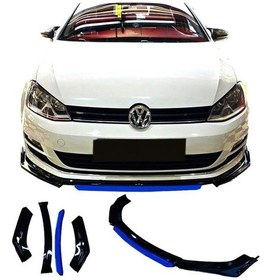 Resim Universal Fc5 Model Tampon Eki Ön Lip 4 Parça Siyah Mavi 