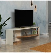 Resim Lagomood Vega TV Ünitesi TV Sehpası Beyaz Meşe 
