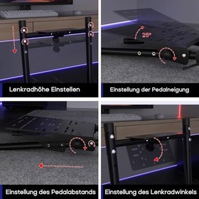 Resim DIWANGUS Logitech G29 G920 G923 G27 G25 için Direksiyon Standı, Katlanabilir Direksiyon Standı, Thrustmaster T248X T248 T300RS T150 458 TX Xbox PS4 PS5 için uygundur 
