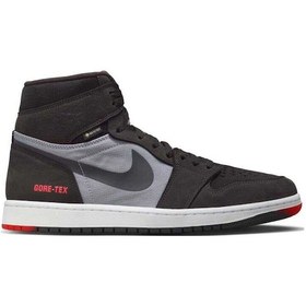 Resim Nike Air Jordan Mıd Goretex Leather Sneaker Hakiki Deri Bilekli Su Geçirmez Nefes Alan Günlük Spor Ayakkabı Siyah 