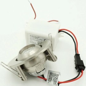 Resim Sunlight Manda Gözü Saten Krom Sıva Altı Spot Cob LED Armatür 3W 