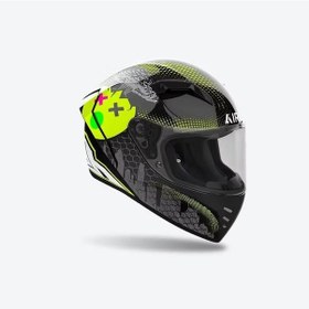 Resim Aıroh Connor Gamer Gloss Kask Siyah Sarı 