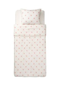 Resim Çocuk Nevresim Takımı Tek Kişilik Kalpli IKEA 150x200/50x60 cm Me 