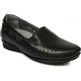 Resim Forelli 51301 Z Deri Comfort Siyah Kadın Ayakkabı 