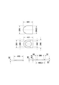 Resim Duravit Klozet Kapağı Starck 3 Softclose Alpin Beyaz 063890095 Beyaz 