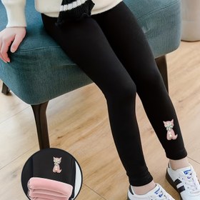 Resim Kızlar için Sonbahar ve Kış Karikatür Moda Kompozit Ultra-Yumuşak Polar Astarlı Kalınlaştırılmış Taytlar 