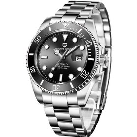 Resim Pagani Design Submariner Lüks Paslanmaz Çelik Su Geçirmez Mekanik Kol Saati Erkek Saatleri Otomatik Saat Erkek Gümüş - Siyah 