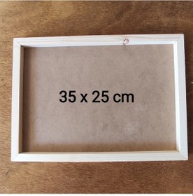 Resim 35x25cm Ham Ahşap Çerçeveli Pano Camsız - Arkalık Sabit 