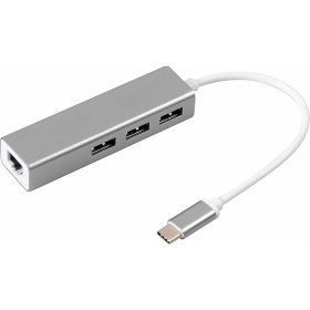 Resim Daytona FC05 Multifunction Type-C™ To 3*USB3.0 Ethernet Çevirici Macbook Uyumlu Adaptör 