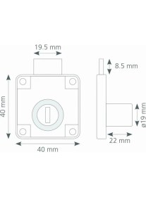 Resim Canex Master Kare Çekmece Kilidi 