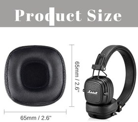 Resim Marshall Major 3/ Major III için Yedek Kulak Yastığı, Hafızalı Köpüklü Marshall Kulaklık Kulak Pedi PU Deri, Kulak Kupaları Kapağı Onarım Parçaları, Kablosuz Bluetooth Kulak Üstü Kulaklık 