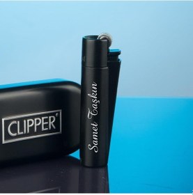 Resim Clipper Kişiye Özel Metal Çakmak Baskı li ve Özel Kutulu Altın 