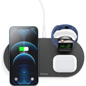 Resim Mcdodo Ch-7061 3İn1 15W Çoklu Magsafe Tws Kulaklık,Watch Saat Ve Telefon Şarj Ünitesi-Siyah 