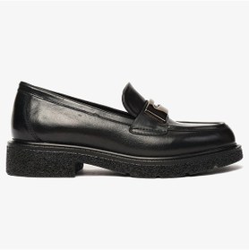 Resim Greyder 33900 Kadın Siyah Hakiki Deri Loafer Ayakkabı-710 Siyah 