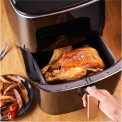 Resim Tefal Easy Fry+ Yağsız Fritöz Airfryer 6,5 Litre Geniş Hacim Hava ile Kızartma & Izgara & Buharlı Pişirme, Onerous lambader hediye 