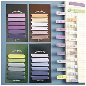 Resim Sarı Ve Yeşil Temalı 6 Renkli Not Seti, Post-it Yapışkan Kağıt 