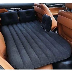 Resim Şişme Yatak Araba Ve Kamp Yatağı Pompa Yastıklı Yatak Seti Siyah Siyah 