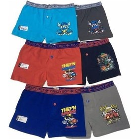 Resim Tutku Erkek Çocuk Baskılı Boxer 12'Li 