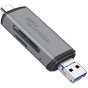 Resim Taşınabilir Otg Çok Fonksiyonlu Kart Okuyucu Mikro Usb 3.0 Tip-c Tf Sd Kart Adaptörü 
