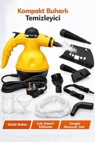 Resim Realindirim Steam Cleaner Basınçlı Buharlı El Tipi Temizlik Makinesi Antibakteriyel Temizleyici Mop 1000 W 